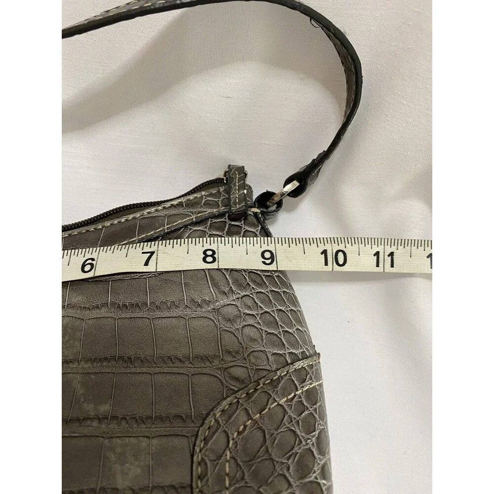 Tommy Hilfiger Small Bag Silver Purse Shoulder Bag Alligator Pattern
